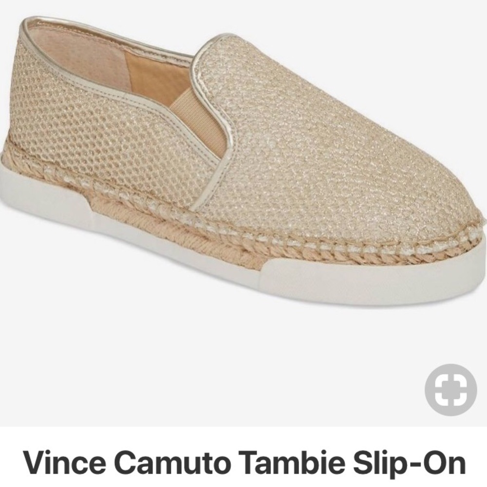 Vince Camuto Gold Slip Ons